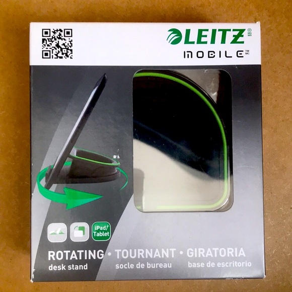 Leitz Mobile Rotating Desk Stand Apple iPad or Tablet (THIS STAND IS BLACK) - Picture 1 of 13